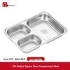 304 Stainless Steel Divided Lunch Tray