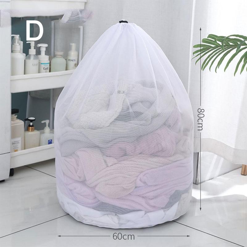 Drawstring Mesh Bag Laundry Bag Washing Large Capacity Mesh Wash Bag for Blouses, Hosiery, and Underwear for Travel and Laundry