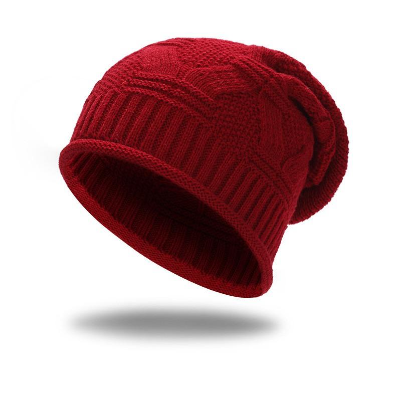 Womens Chunky Knit Beanie Hat Winter Warm Windproof Ear Cover Slouchy Cap In Acrylic