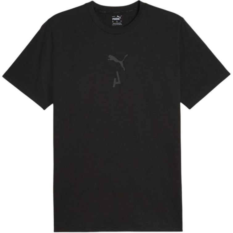 

Puma Training Series Letter Brand Logo Round Neck Pullover Moisture Wicking Short Sleeve T-Shirt Men T-Shirts Black 525111-01 S