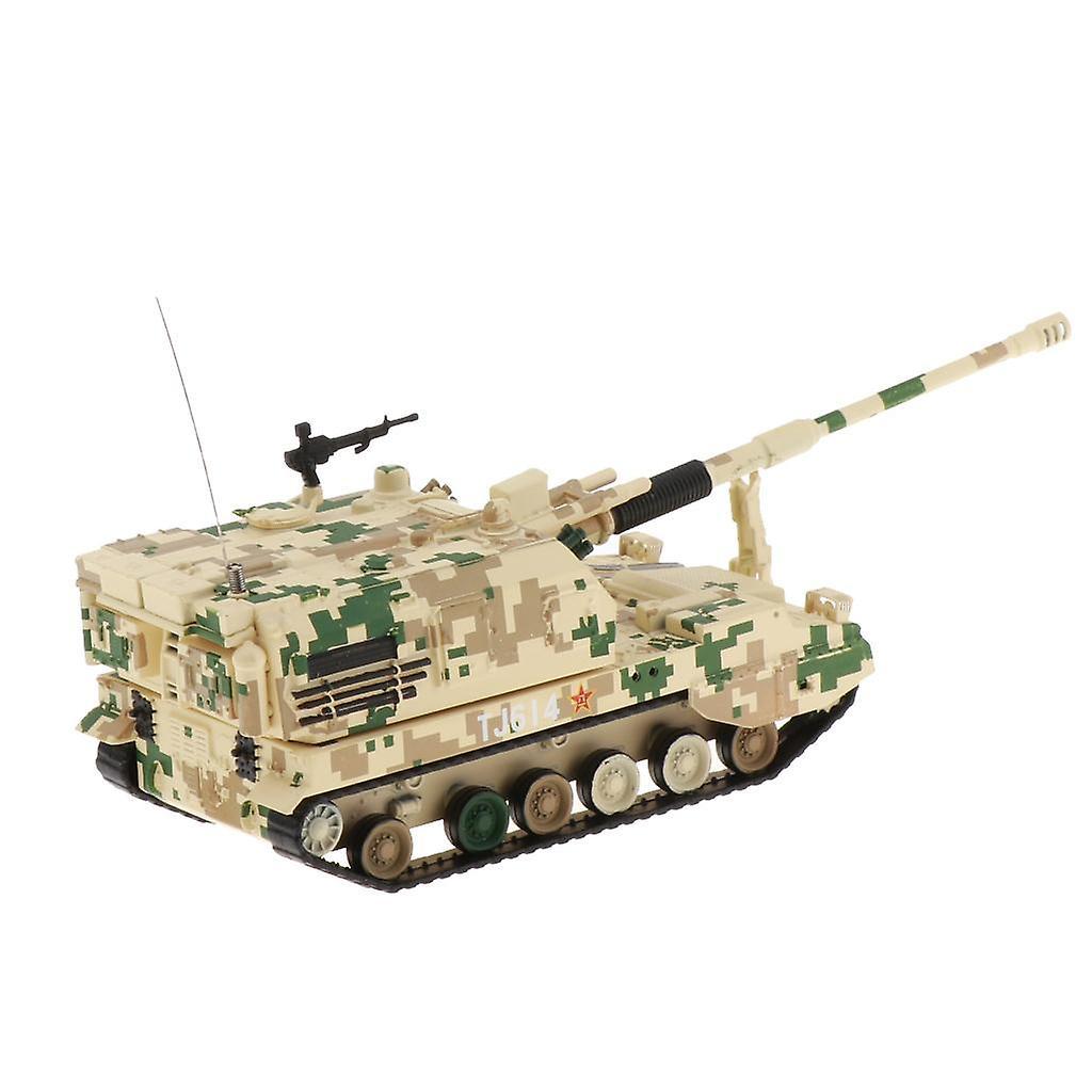 1:87 Diecast Army Howitzer Tank Vehicle Model for Home Office Decoratives