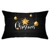 New Black Gold Series Christmas Peach Skin Print Waist Pillow Cover Home Accessories Cushion Cover Sofa Cushion Cover