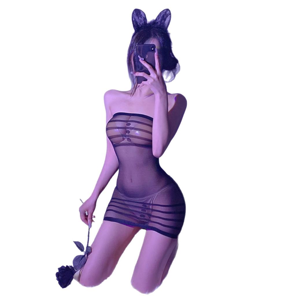 Sex Lingerie Free Sexy Onesie Fishnet Socks Passion Temptation Open Crotch Jumpsuit Temptation
