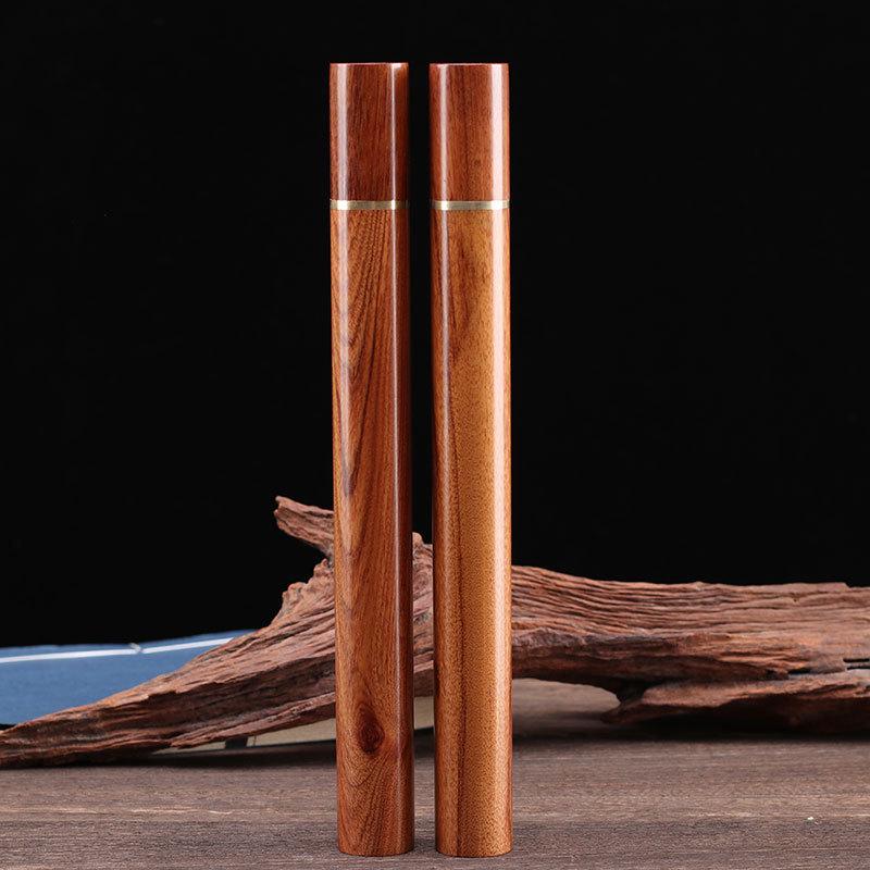 Ebony & Rosewood Incense Sticks with Sandalwood, 20g Pack, Includes Solid Wood Storage Box and Wooden Holder
