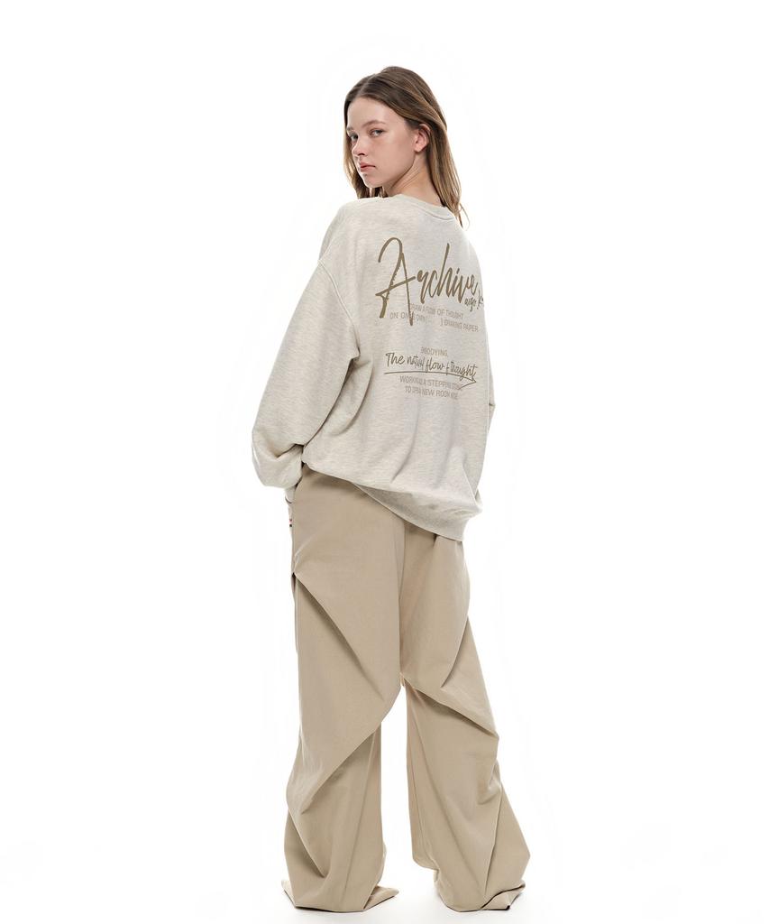 AEGO FREEDOM LAB Igo Archive Sweatshirt_Oatmeal Beige