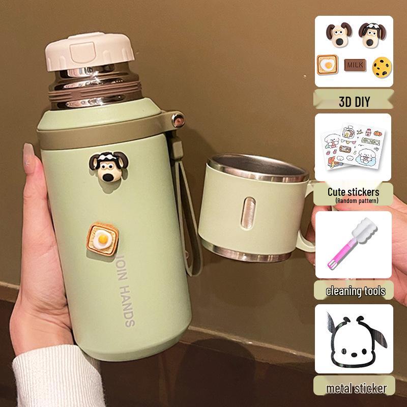 2025 High-Quality 316 Stainless Steel Thermos Cup with Lid for Girls – Ideal for Tea and Water, Perfect for Students.