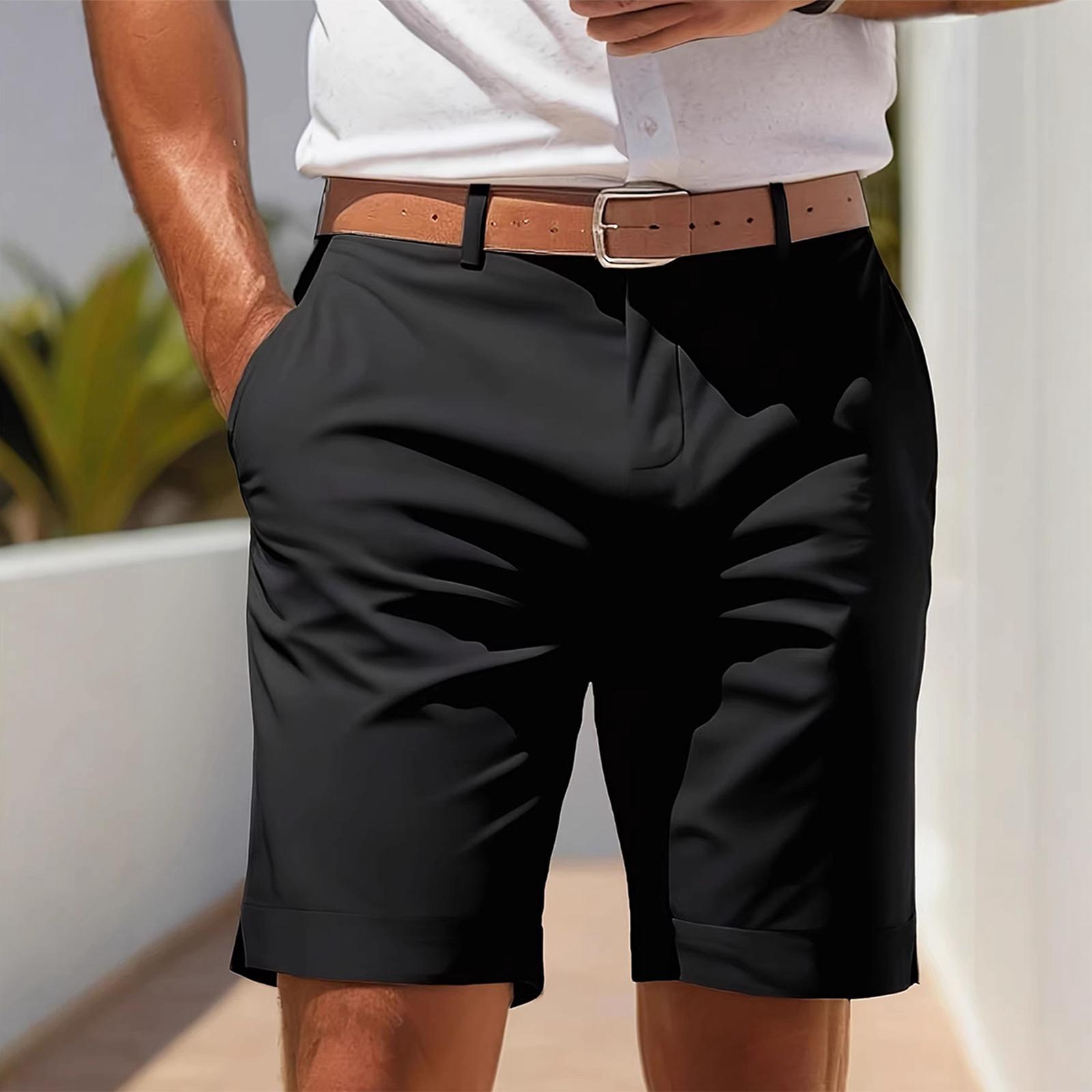 Men s Business Five-pocket Shorts L чёрный