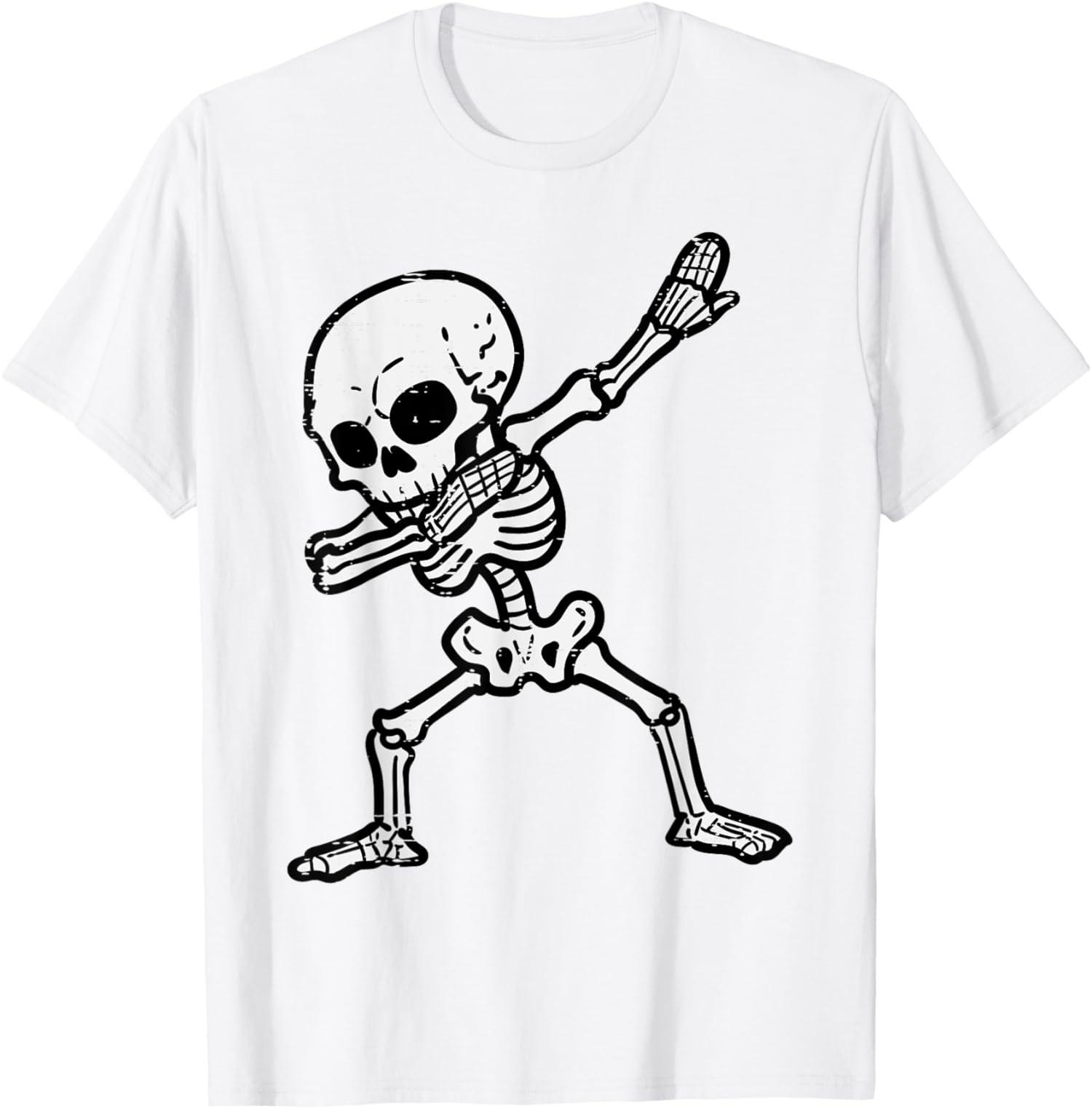 Halloween Funny Skeleton Dabbing Costume Unisex T-Shirt S