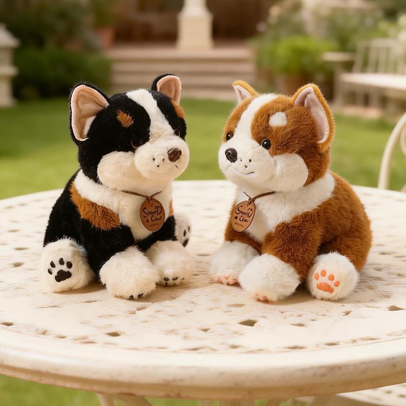 Cartoon Dog Plush Toy Stuffed Animal Corgi Puppy Doll Soft Kawaii Pet Pillow Toys For Kids Birthday Xmas Gift Cute Room Decor