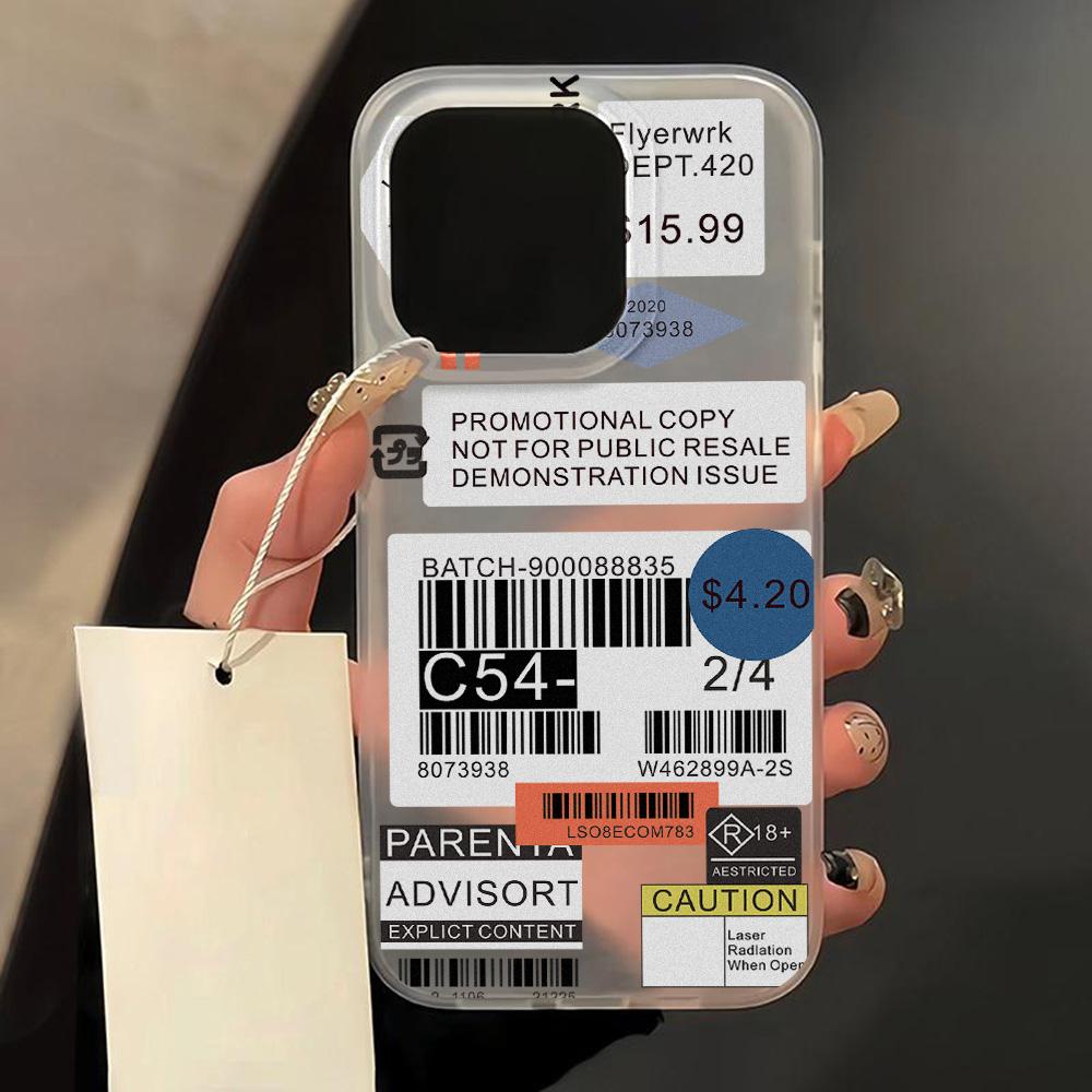 Silicone Phone Case for iPhone 13 Pro Max Funda iPhone 11 15 16 14 Plus 12 Mini 16promax 13promax Transparent Matte Lable Cover