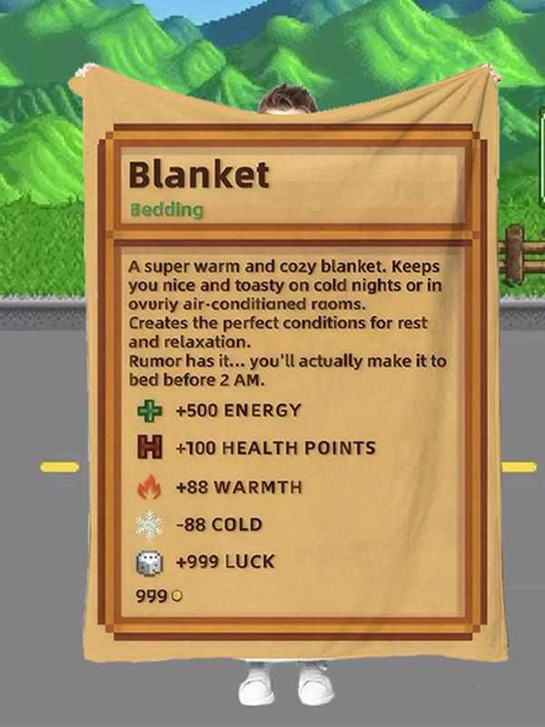 Плед для загородного дома Креативный плед на игровую тематику Плед для кондиционера Покрывало Плед-накидка на диван 70*100cm