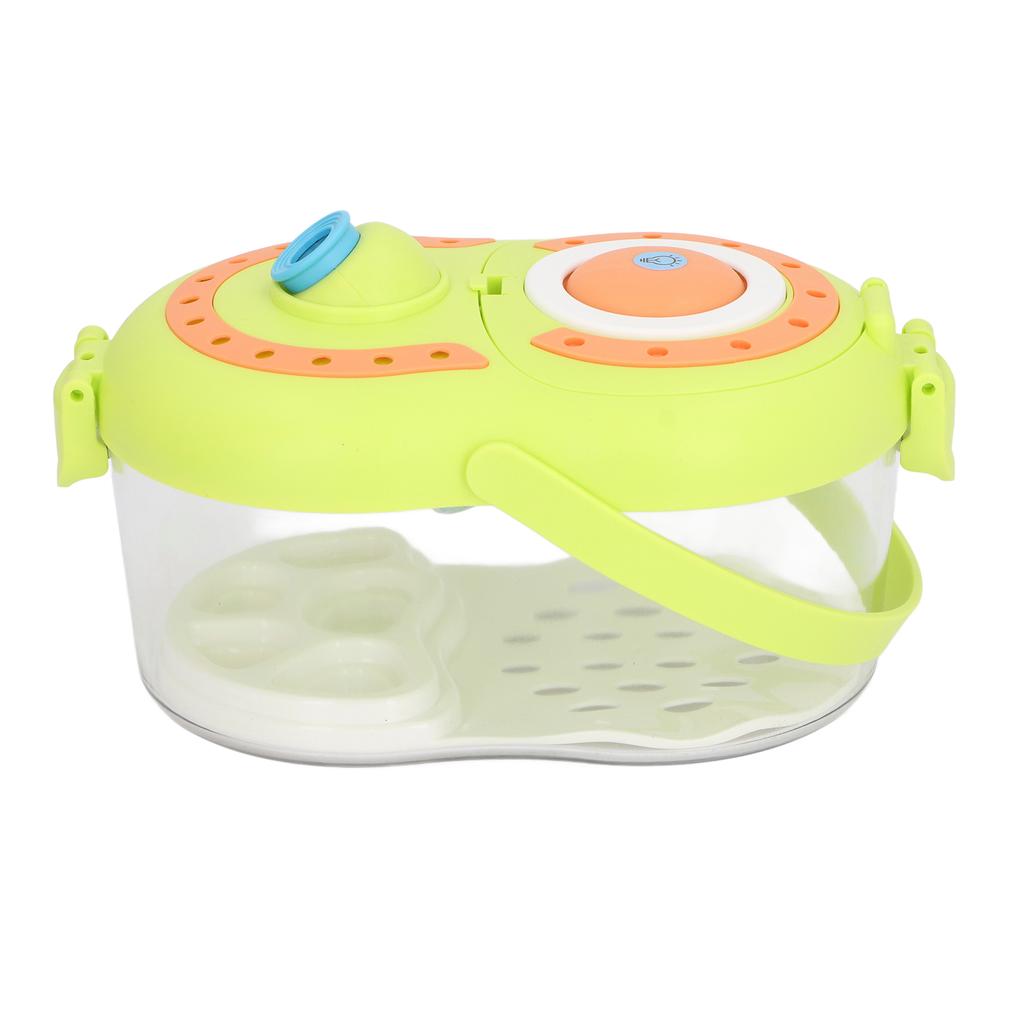 Käferbeobachtungsbox Atmungsaktiv Tragbar Käferfängerkäfig mit Lupe LED-Licht für Kinder