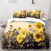 Yellow Sunflowers King Queen Duvet Cover Beautiful Floral Bedding Set For Kids Girls Women Girly Lovely Flowers Soft Quilt Cover