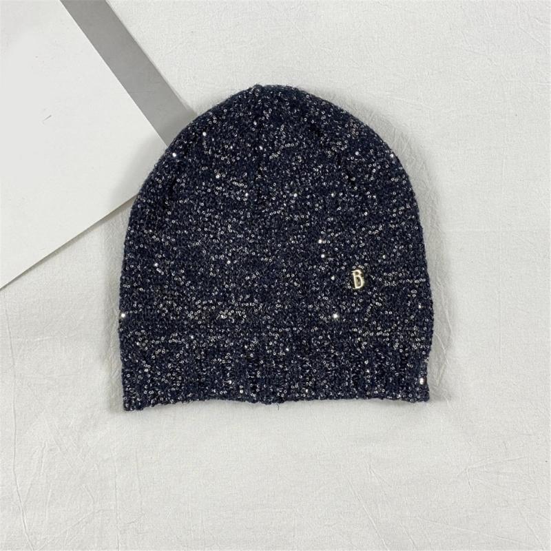 Trendy Sequins Hat Skull Hat Fashionable Cool Eye-Catching Adjustable Unisex Party Sparkling Sequins Hat Trendy Clubwear