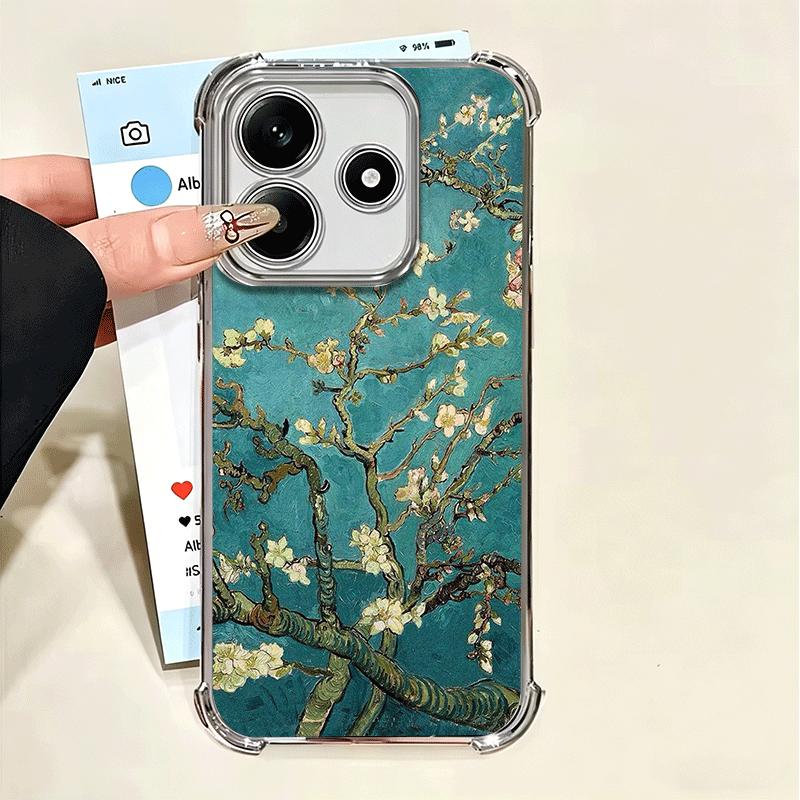 Van Gogh Ölgemälde Ästhetik Vergoldetes Handyhülle Für Xiaomi Poco X5 X6 X7 X8 Pro Max F8 Ultra F7 M8 M7 M5S Redmi 15C 15 14C 1