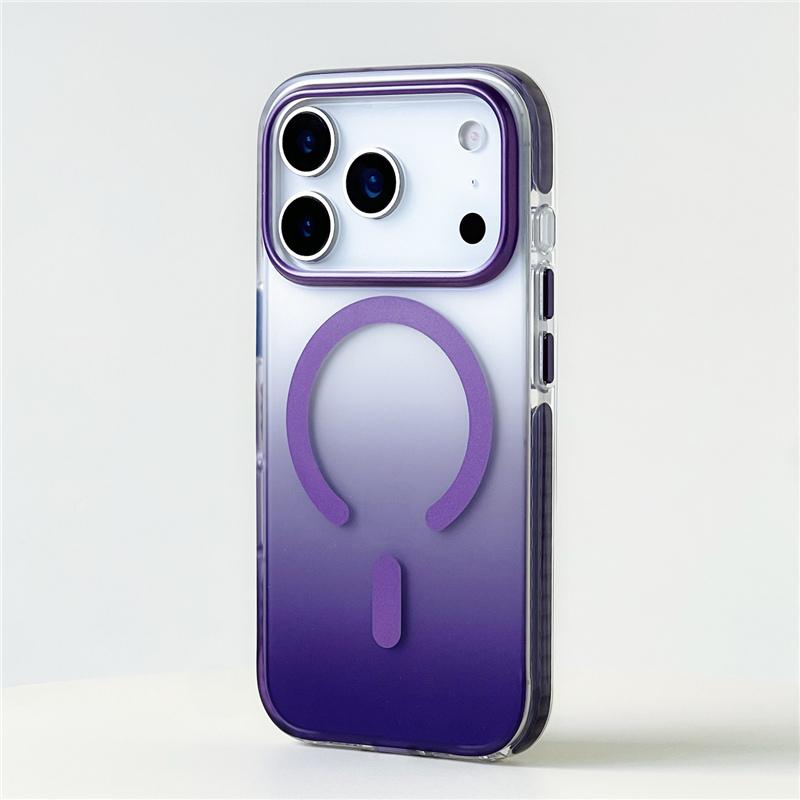 Gradient Color Matte Shockproof for Magsafe Case For iPhone 17 Air 16Pro 17Pro Max Wireless Charge Magnetic Hard Back Cover