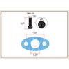 LZONE - AN4 Male Turbo Oil Feed Inlet Flange Adapter Kit w/Gasket For T3 T4 T04 T04B T04E JR-OFG31