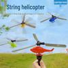 Kids' Pull String Power Helicopter Bamboo Dragonfly Outdoor Toy