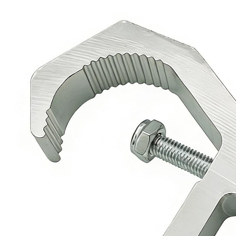 Single Bolt Stage Lighting Fixture Clamp 25 62mm Tube Compatibility Durability Aluminum Alloys Vibration Resistance