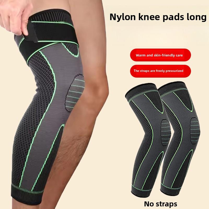 Running Knee Pads Knitted Extended Knee Pads Long Leg Bandages Pressurized Warm Thigh Knee Pads Sports Cycling Leg Pads Socks