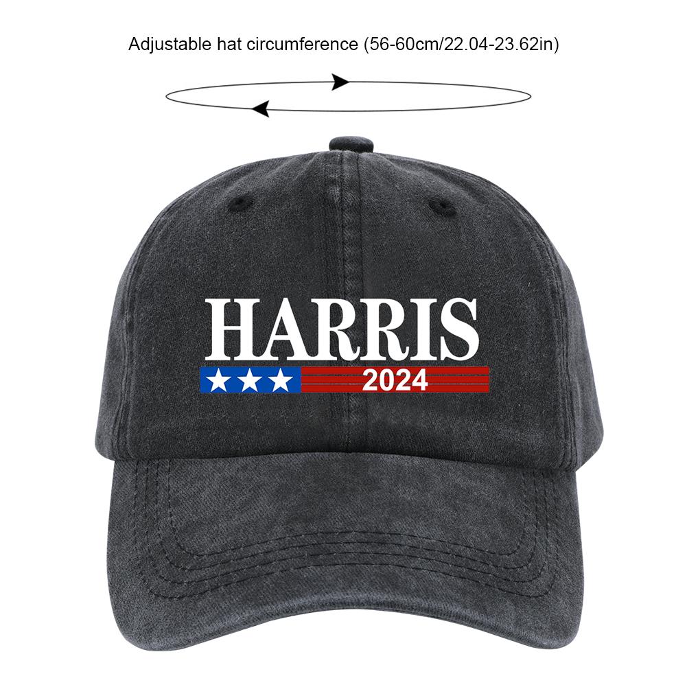 Kamala Harris Tim Walz Waltz Unisex Baseball Cap President Election Distressed Washed Hats Vintage All Seasons Travel Sun Cap