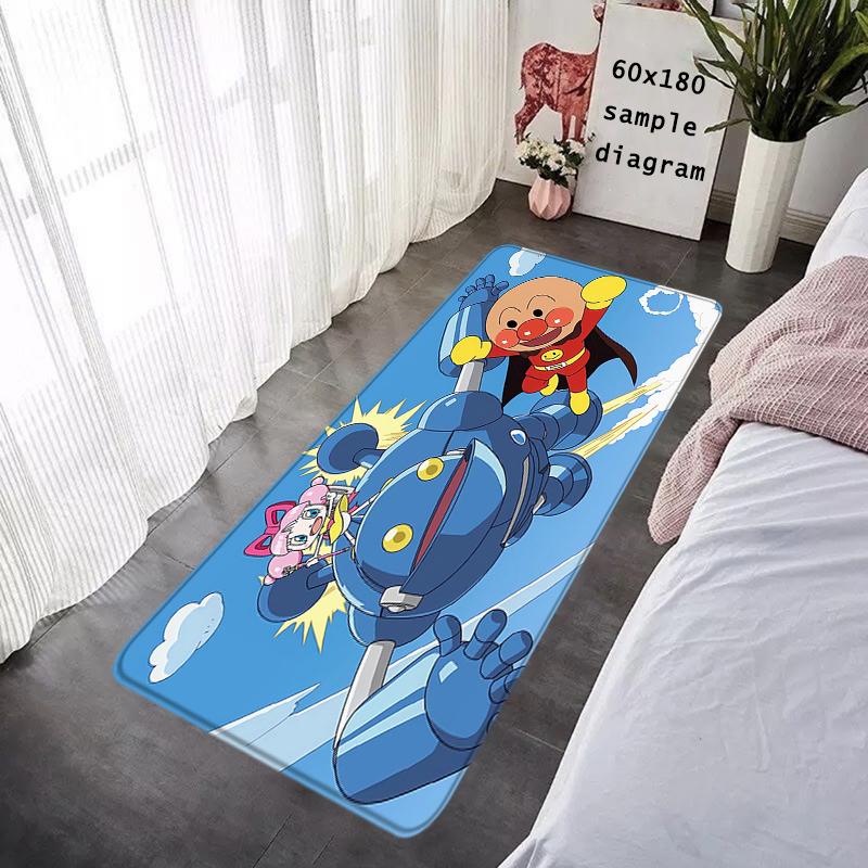 Foot Rug Welcome Floor Mat for Entryway Anpanman Cartoon Bathroom Hallway Carpet Kitchen Water Absorbed Rugs Fluffy Home Decor