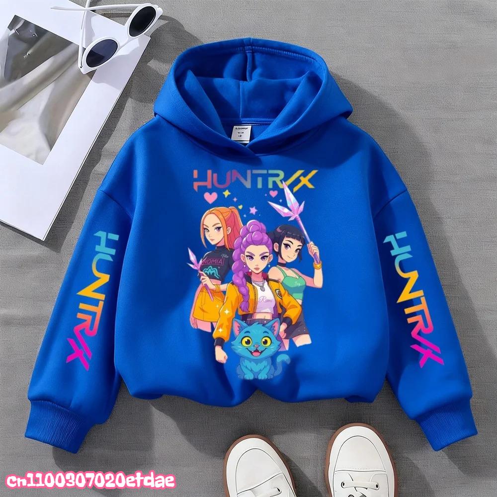 Huiteng1 KPOP Demonenjagers Kinder Sweatshirt Meisjeskleding Meisjes Sweatshirt herfst 2025 Nieuwe Leuke Mode Hoodie 140