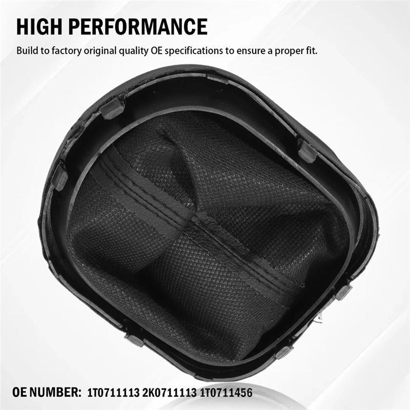 Gear Knob 5 Gears+ Gear Stick Boot Gaiter Black 2K0711113 1T0711113 For Caddy Lavida Touran 2K 2004-2015