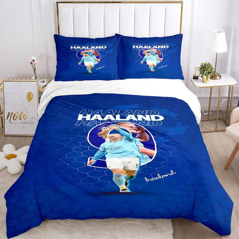 3Pcs Haaland'S Goal Celebration Bedding Sets For All Sizes New 3D Printed Bed Cover Comforter Duvet Cover Pillowcase Bedroom Decoration