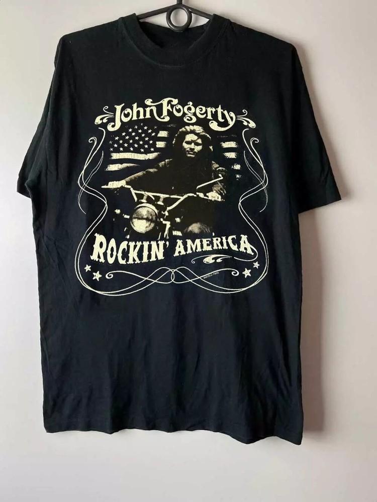 Джон Фогерти Рок-Америка Унисекс Футболка Хлопок Полный Размер от S до 5XL Унисекс Футболка XXXXL