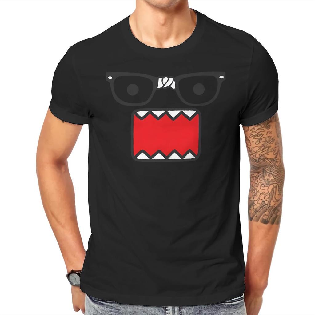 Domo Glasses Face Tshirt Graphic Unisex Tops Vintage Summer Cotton Streetwear T Shirt