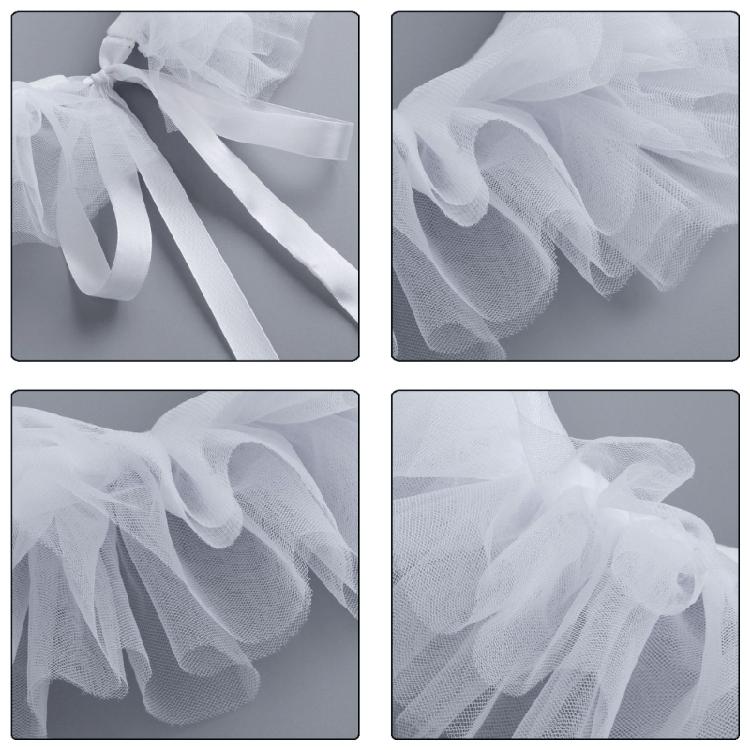 Vintage Detachable Collar Multilayered Mesh Collar for  Colonial Outfit Lace Jabot Collar Cosplay Costume Neckwear