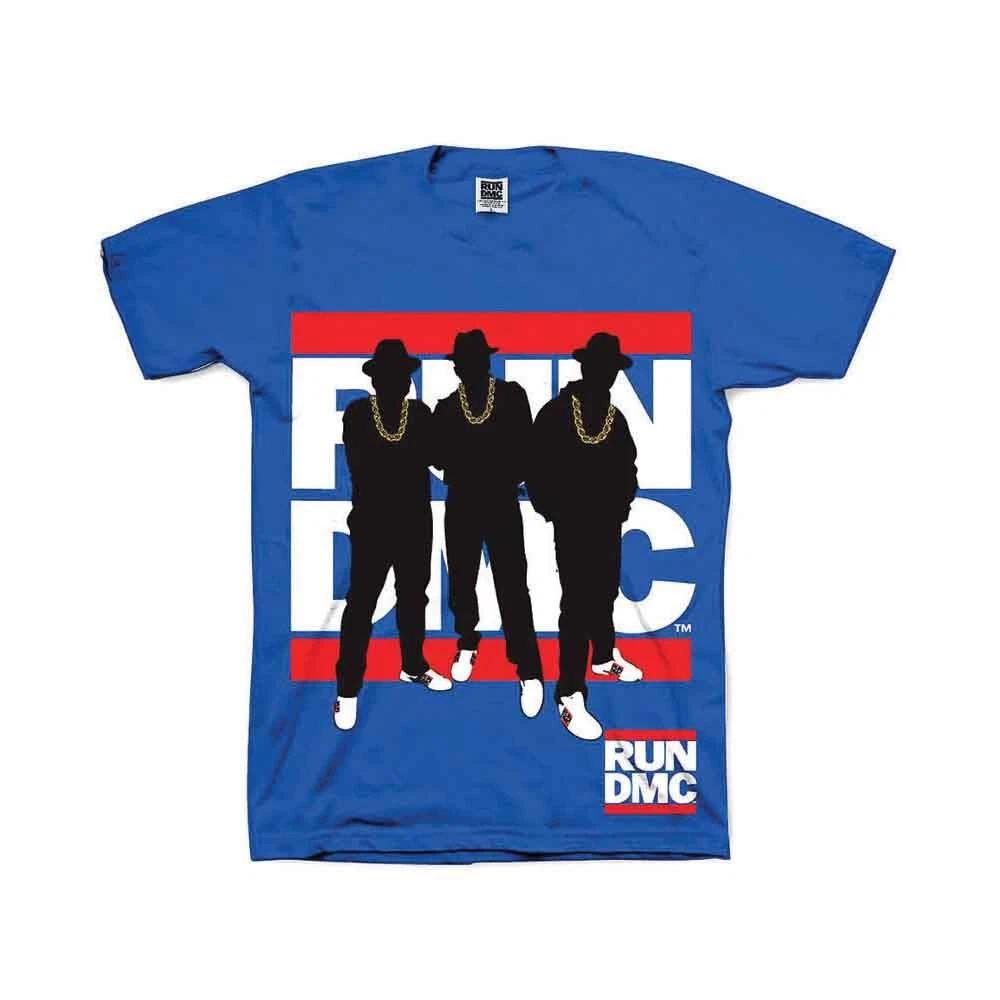 Medium Blue Men s Run Dmc Silhouette T-shirt S