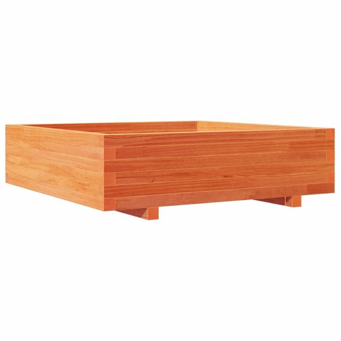 VidaXL Planter Wax Brown 90x90x26.5 Cm Solid Pine Wood, Outdoor Planter, Flower Box, Plant Box, 847315