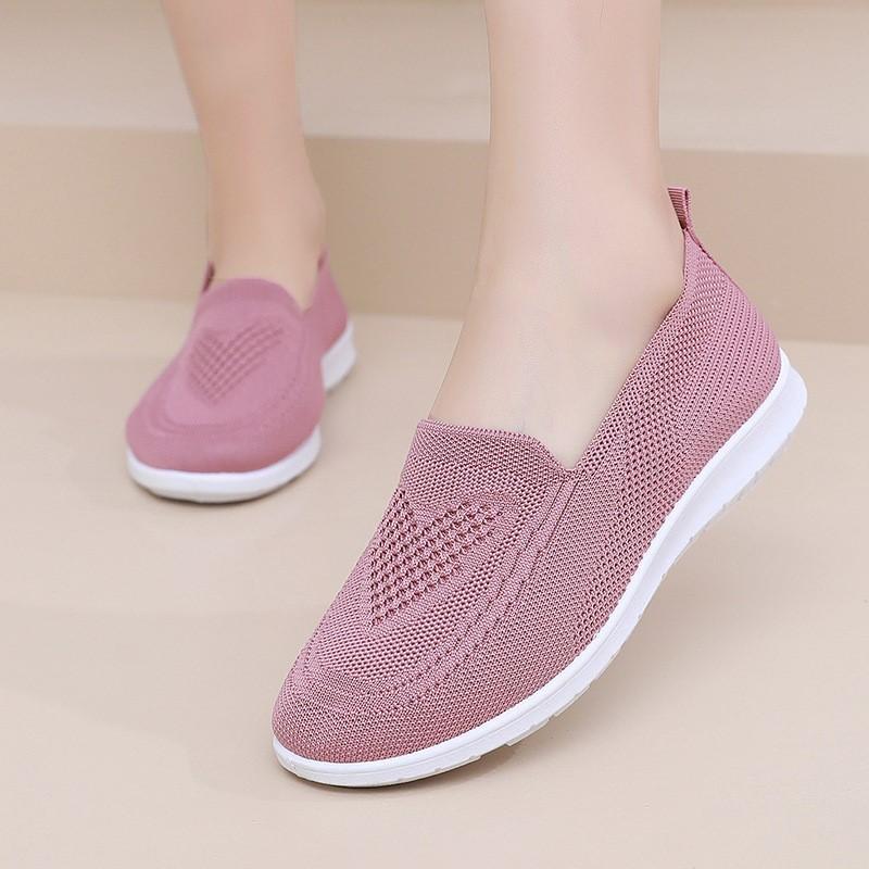 Fashion Crestar Leisure Flats Shoes For Women Summer New Hollowing Breathable Outdoor Walking Shoes Comfortable Soft Slip On Mesh Shoes