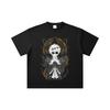 260 GSM Double Yarn 32 Count 100% Cotton Jujutsu Kaisen V57 Gojo Skully Print Unisex Heavy Cotton T Shirt