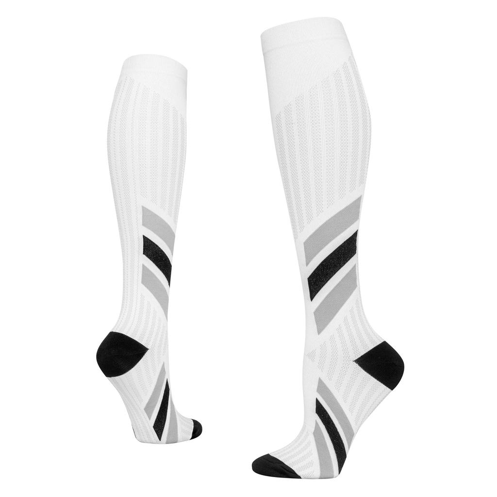 Compression Calf Socks for Running Cycling, Athletic Long Socks for Men Women Sports