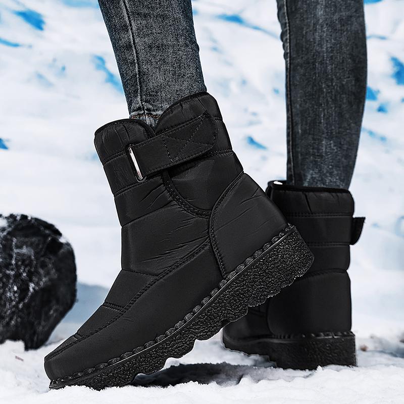 TUINANLE Women's Warm Cotton Shoes Nylon Snow Boots Winter Ankle Boots Non-slip Short Boots