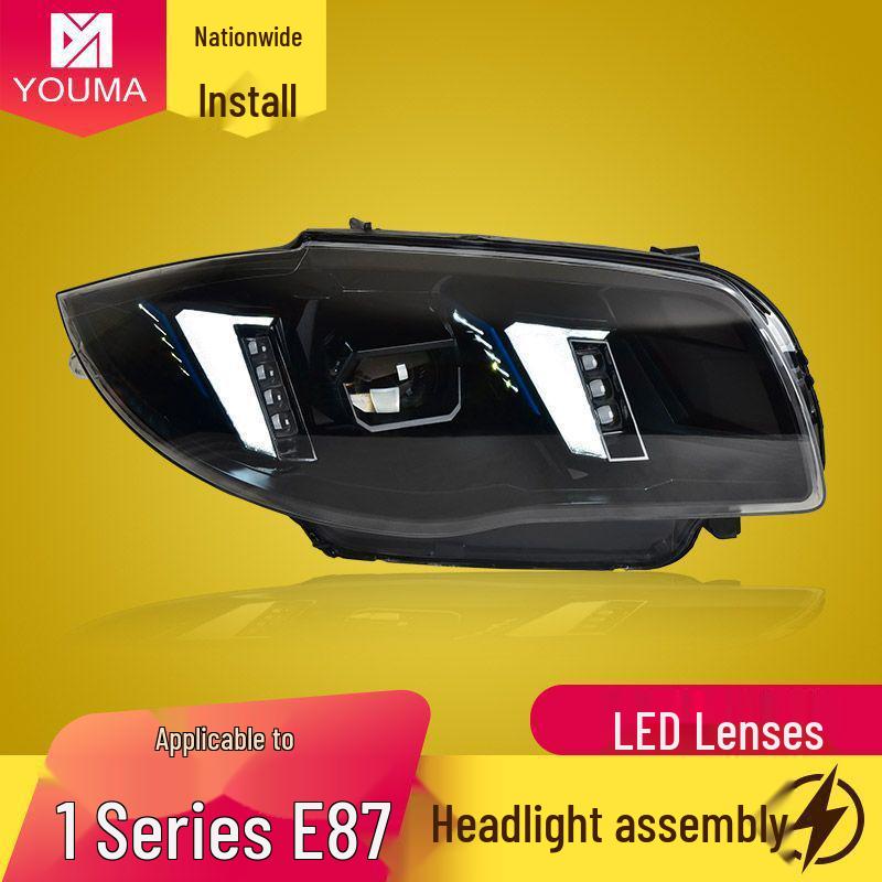 

BMW 1 Series E87 Headlight Assembly 04-11 with Modified LED Fang DRL Lens