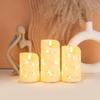 Wave-Edge LED Flameless Candles with Fairy Lights Set