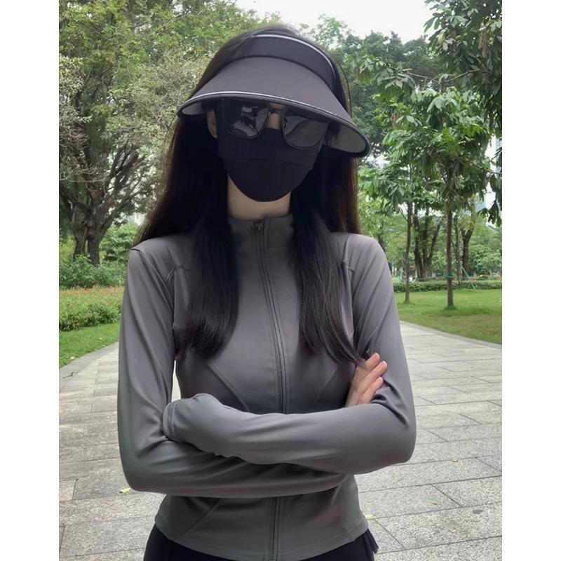 Women's Gray Ice Silk UV Sun Protection Summer Cardigan Jacket 2025