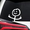 10.7x10cm Smile Laser Car Stickers Auto Vinyl Film Funny Decals For Car Bumper Windows Motorcycle Laptop Walls Car Accessories