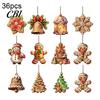 Holiday Party Supplies 12/24/36Pcs Gingerbread Christmas Outdoor Decorations, Hanging Ornaments, 2D Double Sided Customized Souvenirs Xmas Decor