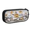 Luxury 3D Floral Victorian And Italian European Style Pencil Cases Boys Girls Large Capacity Pencil Pouch Students Stationery