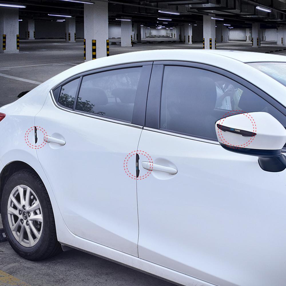 Samolepka na auto 4ks Gumový chránič hrany dveří auta Samolepka Protisrážkové Proužky proti poškrábání Pro Ford Mondeo Focus 2 3 4 Mustang