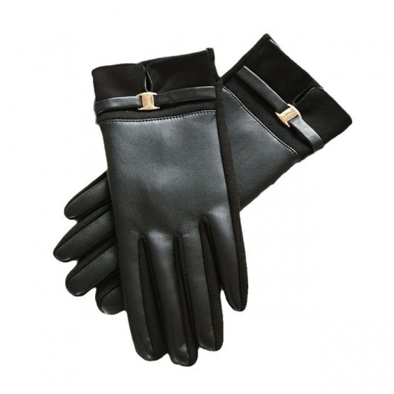 Mănuși calde de cașmir gros de iarnă pentru femei. Mănuși de modă cu degetul complet cu ecran tactil pentru sport în aer liber Ciclism Mănuși de conducere rezistente la vânt