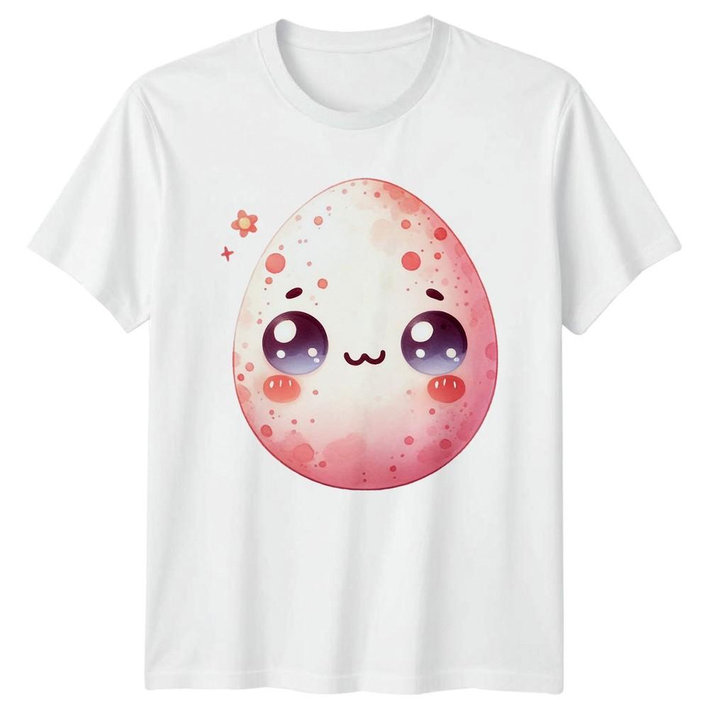 Cute Spotted Kawaii Easter Egg TShirt Adorable Character Spring Gift S