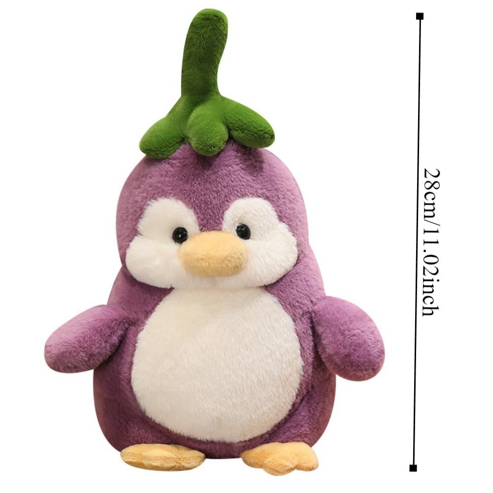 Fluffy Eggplant Penguin Stuffed Toy Soft Stuffed Soft Penguin Doll  Decorate Present