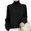Autumn And Winter New European Turtleneck Wool Sweater Women'S Thickened Loose Lazy Wind Sweater Knitted Versatile Solid Color Bottoming Shirt