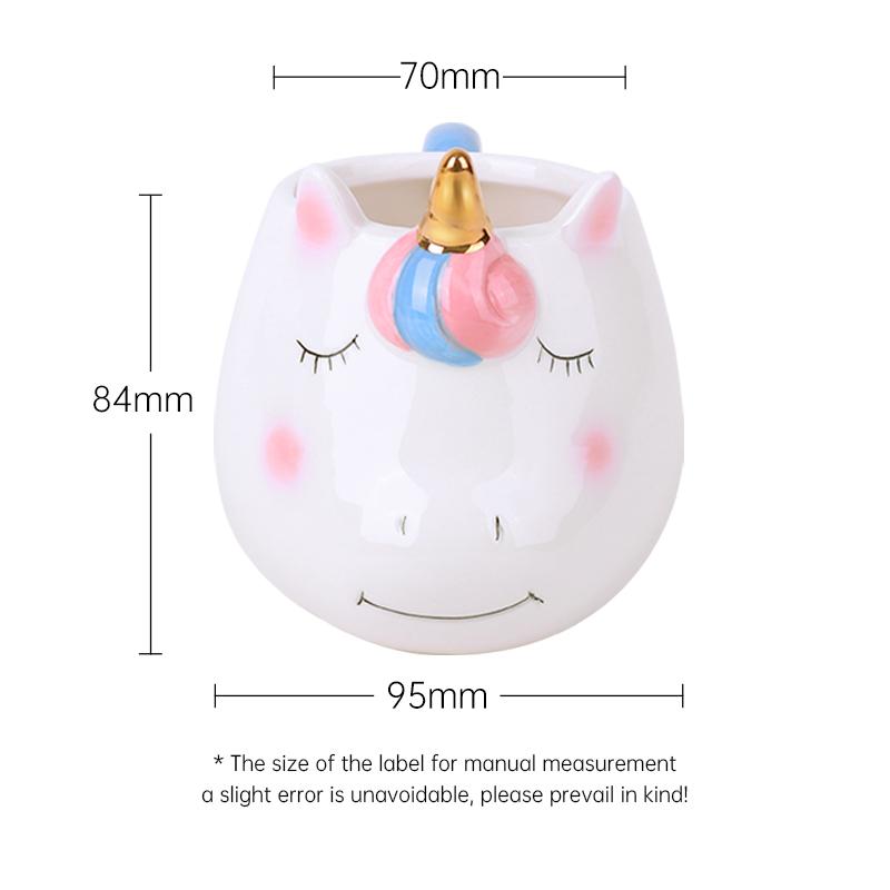 1 Stück Einzigartiges Regenbogen-Einhorn-Design 10oz Keramiktasse Handbemalte Kaffee- Kakao-Tasse für Kinder Jungen & Mädchen Einhorn-Partys